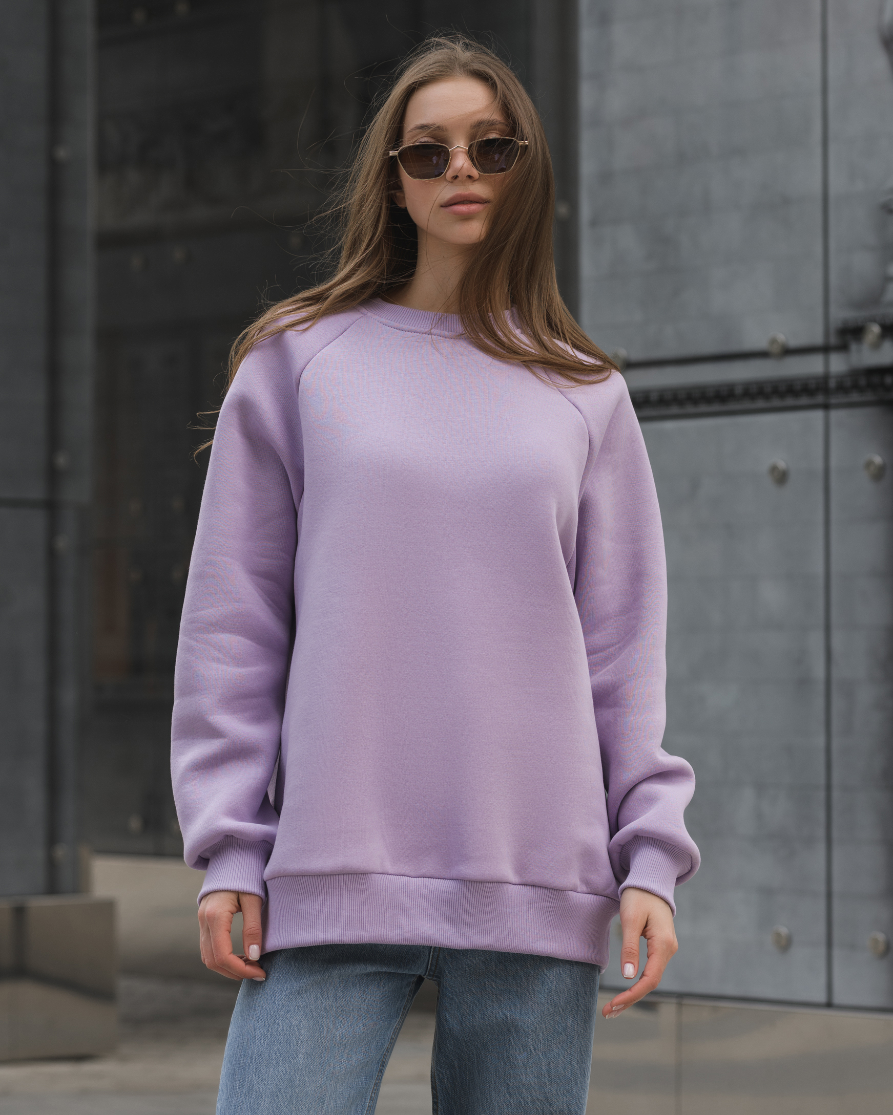 Damska bluza Staff violet oversize fleece