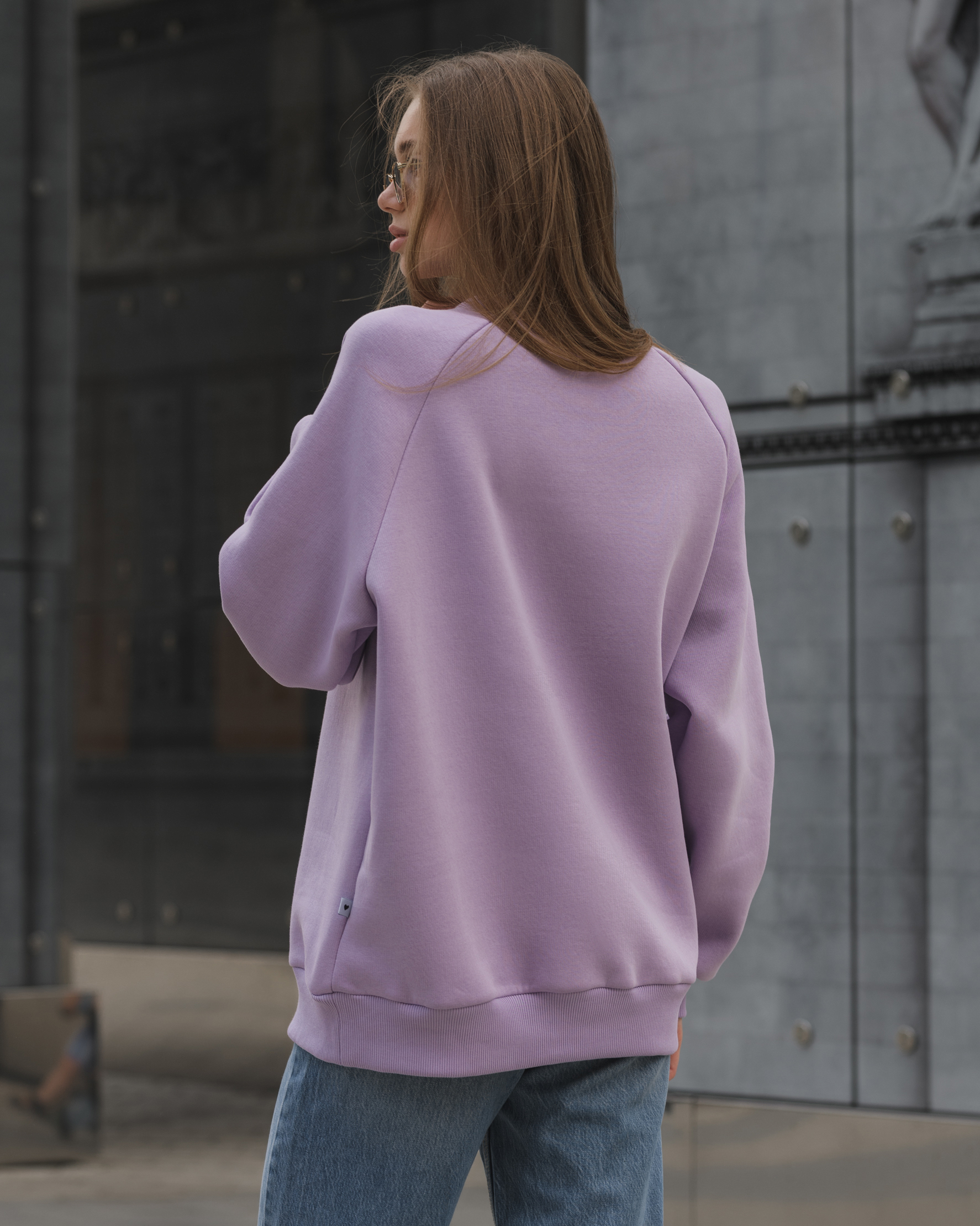 Damska bluza Staff violet oversize fleece