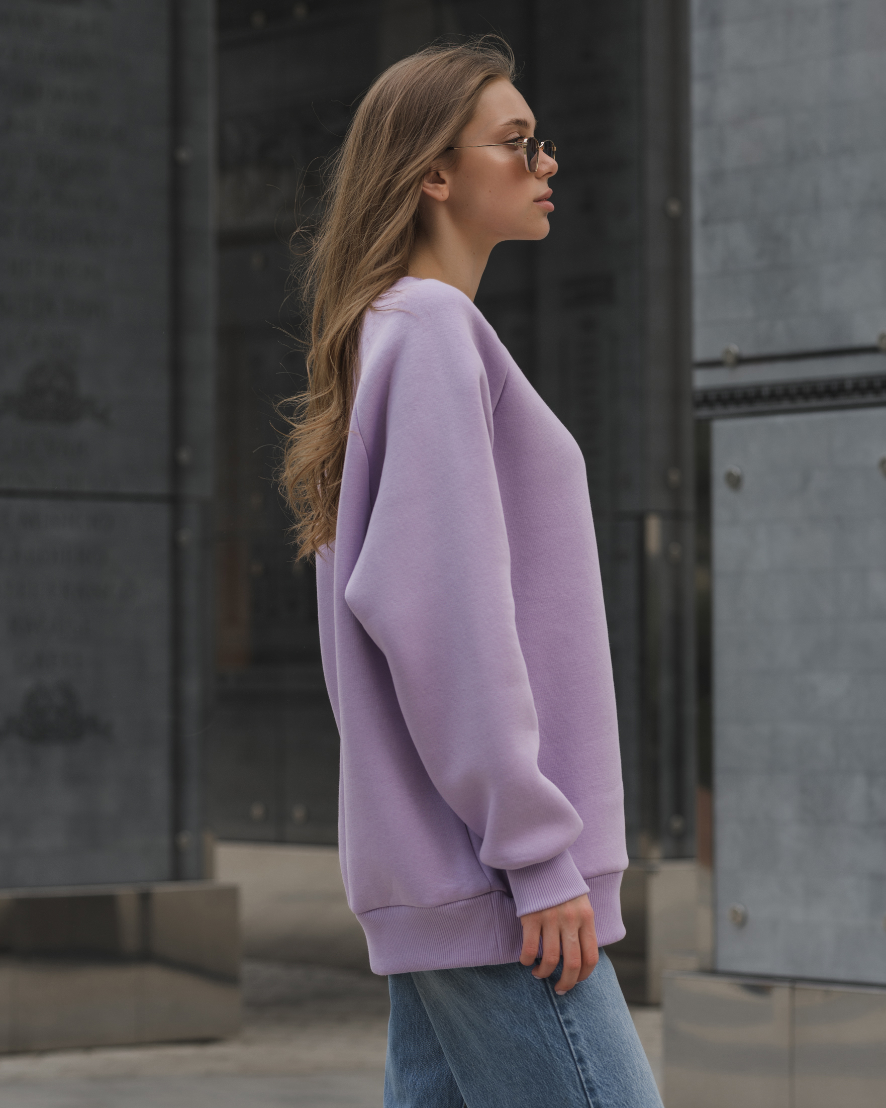 Damska bluza Staff violet oversize fleece