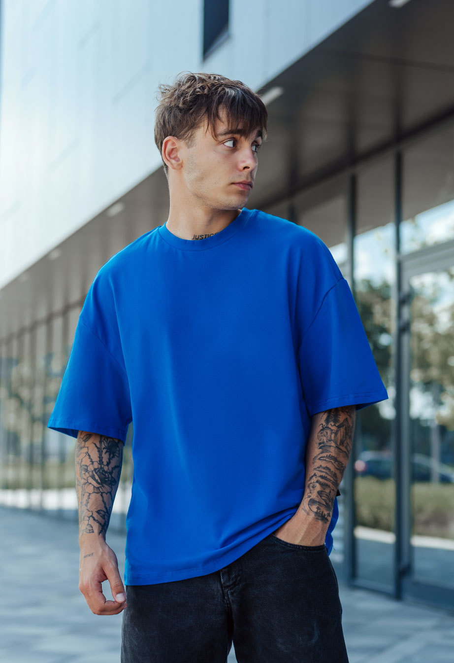 Koszulka Staff blue oversize