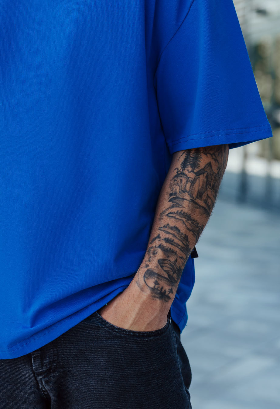 Koszulka Staff blue oversize