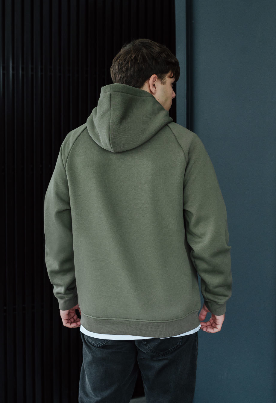 Bluza Staff green gray logo fleece