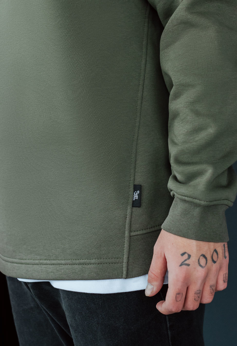 Bluza Staff green gray logo fleece