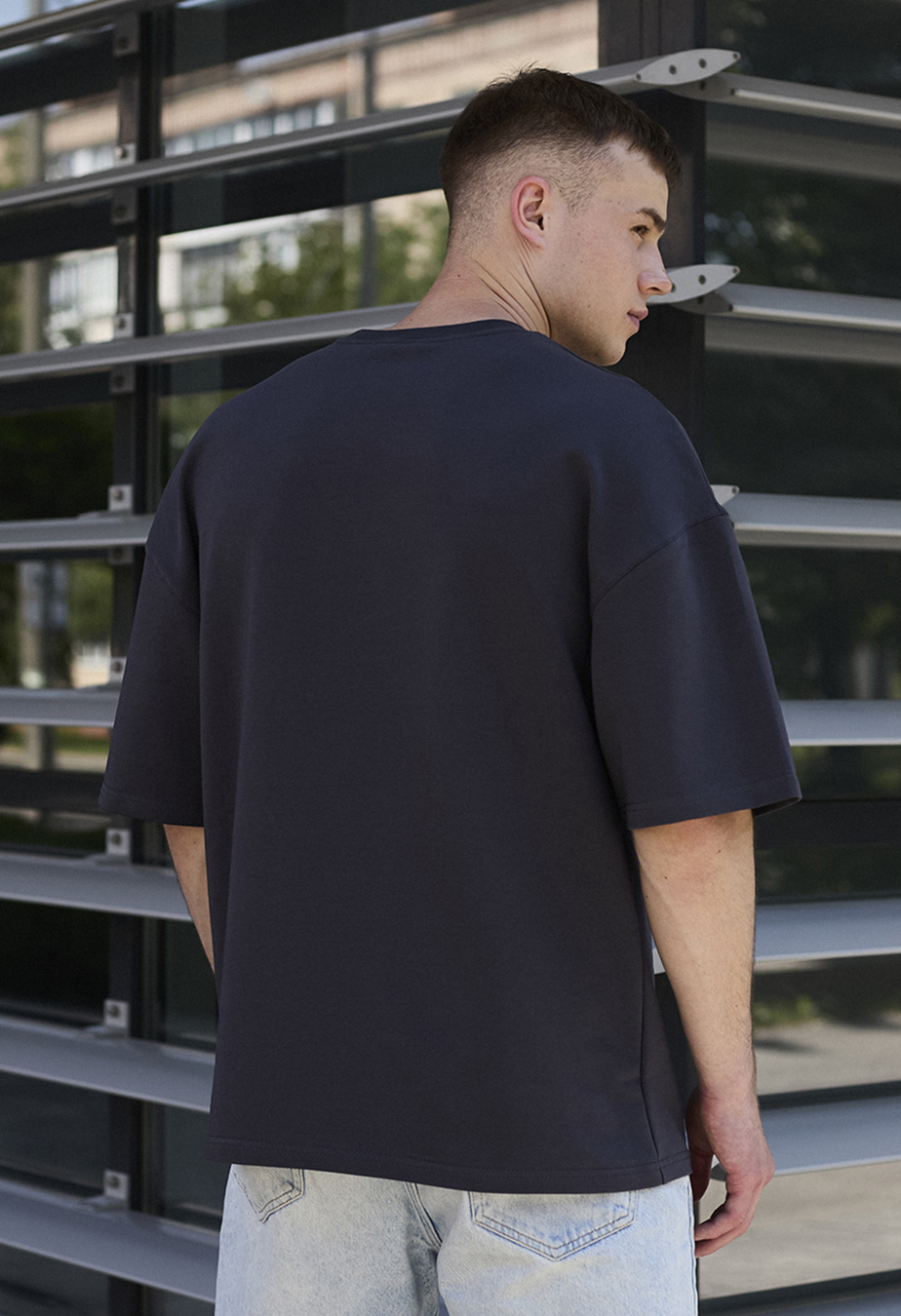 Koszulka Staff dark gray oversize premium