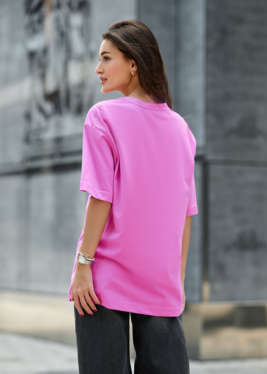 Damska koszulka Staff li pink oversize