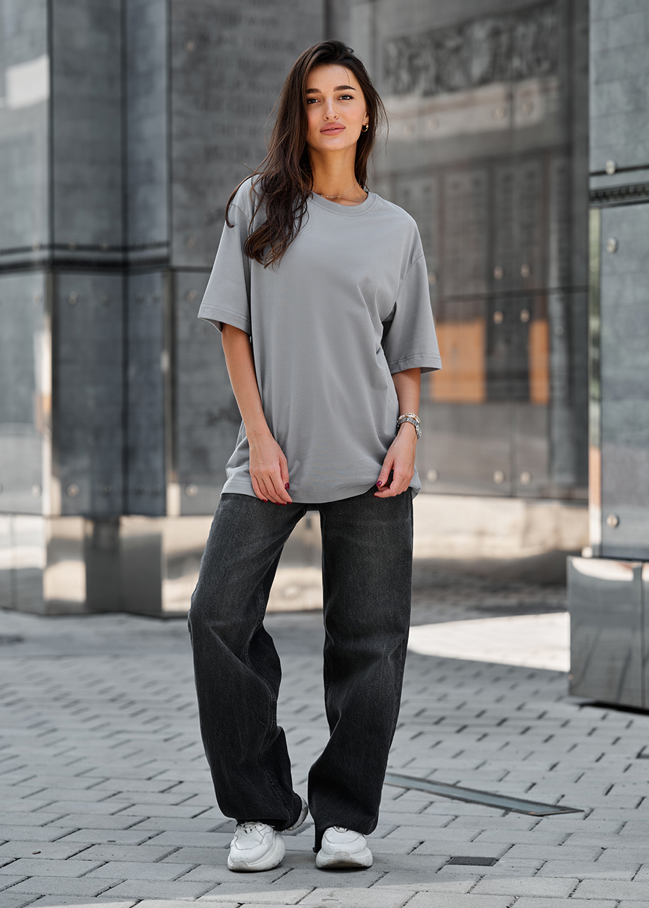 Damska koszulka Staff li gray oversize