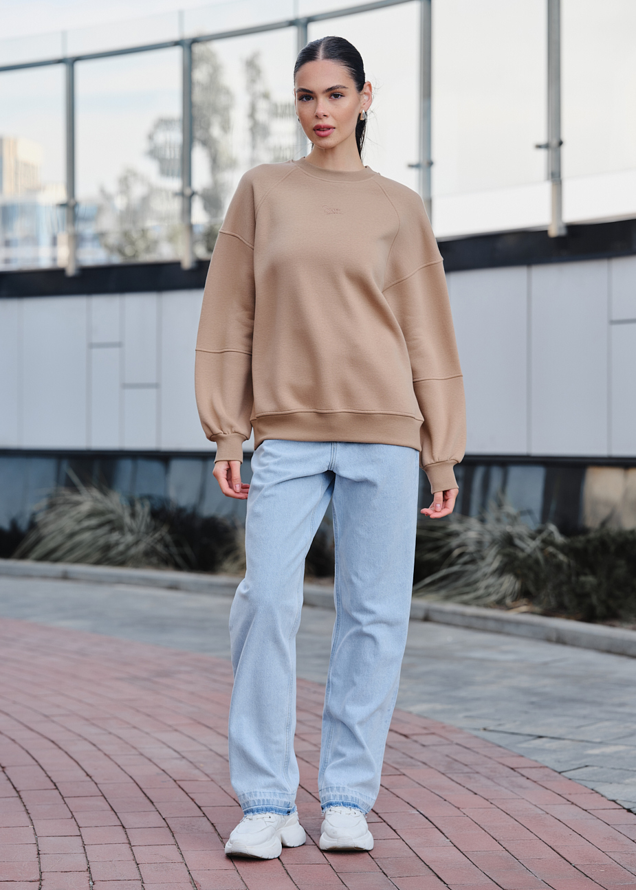 Damska bluza Staff el beige oversize fleece