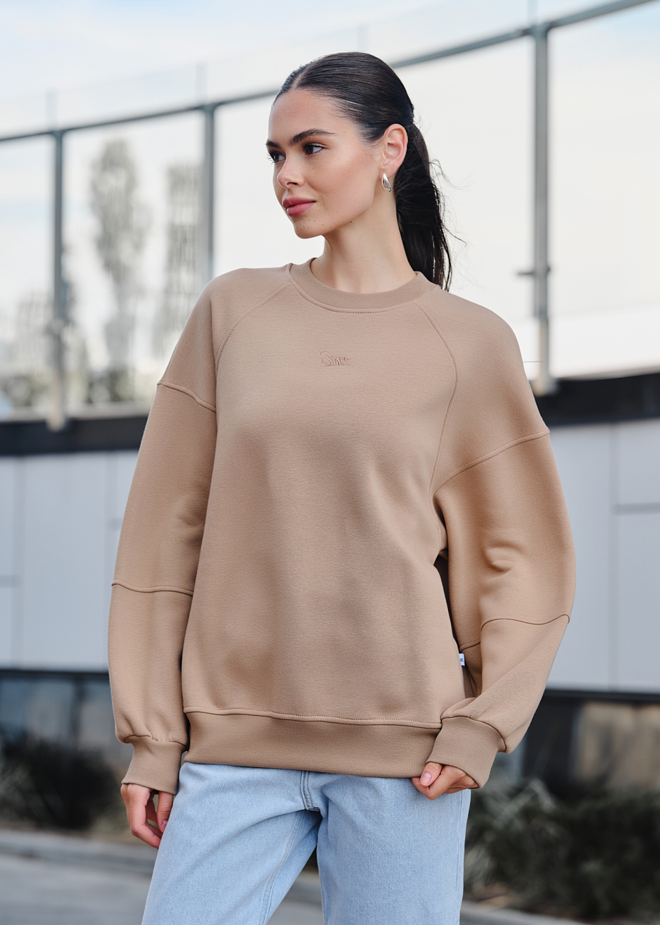 Damska bluza Staff el beige oversize fleece