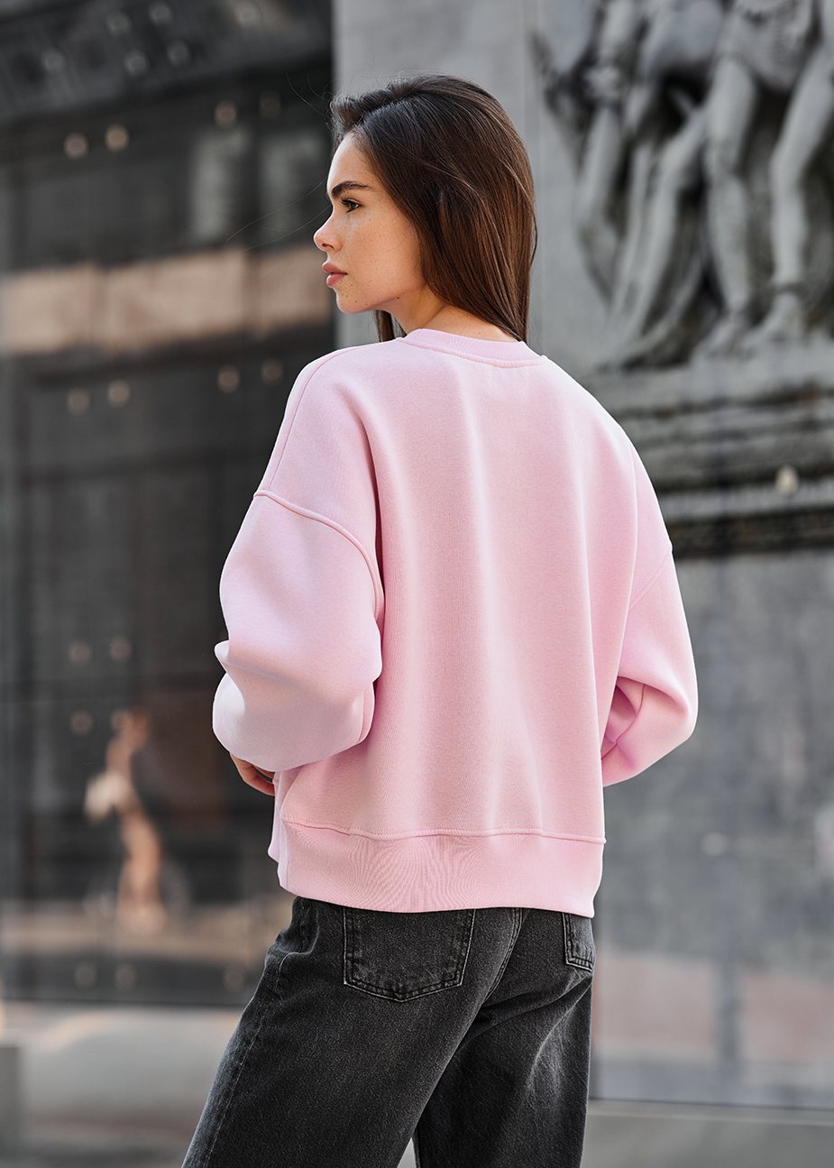 Bluza damska Staff h pink oversize fleece