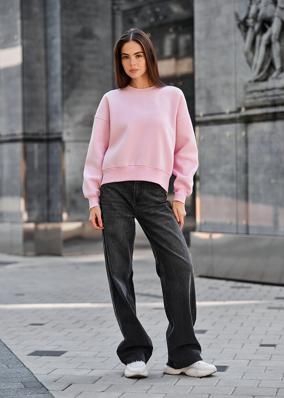 Bluza damska Staff h pink oversize fleece