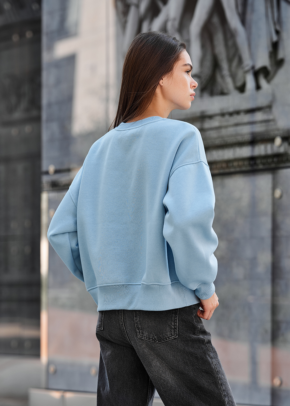 Bluza damska  Staff h light blue oversize fleece