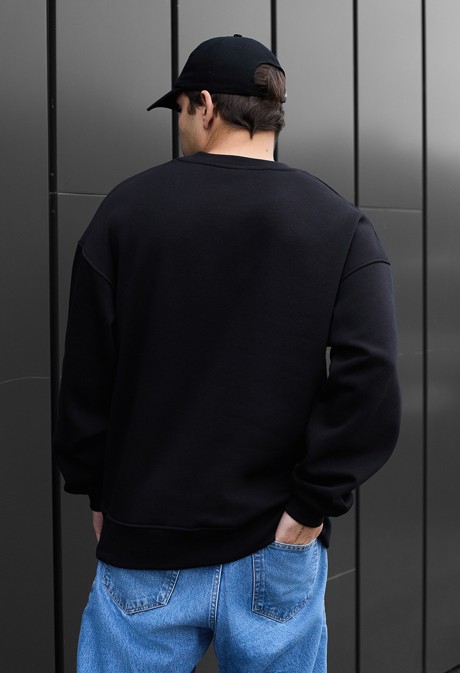 Bluza Staff black logo oversize fleece