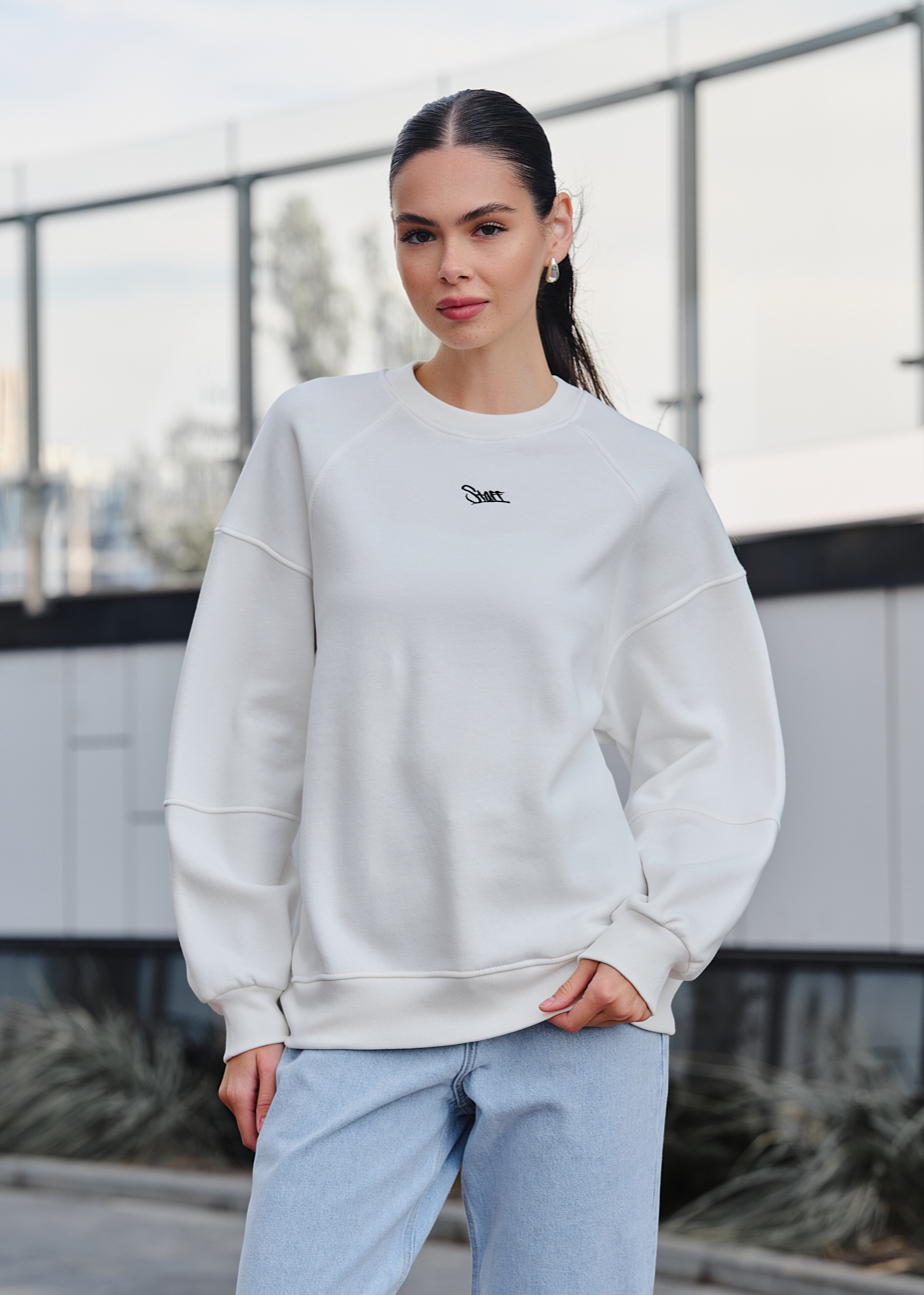 Damska bluza  Staff el white oversize fleece