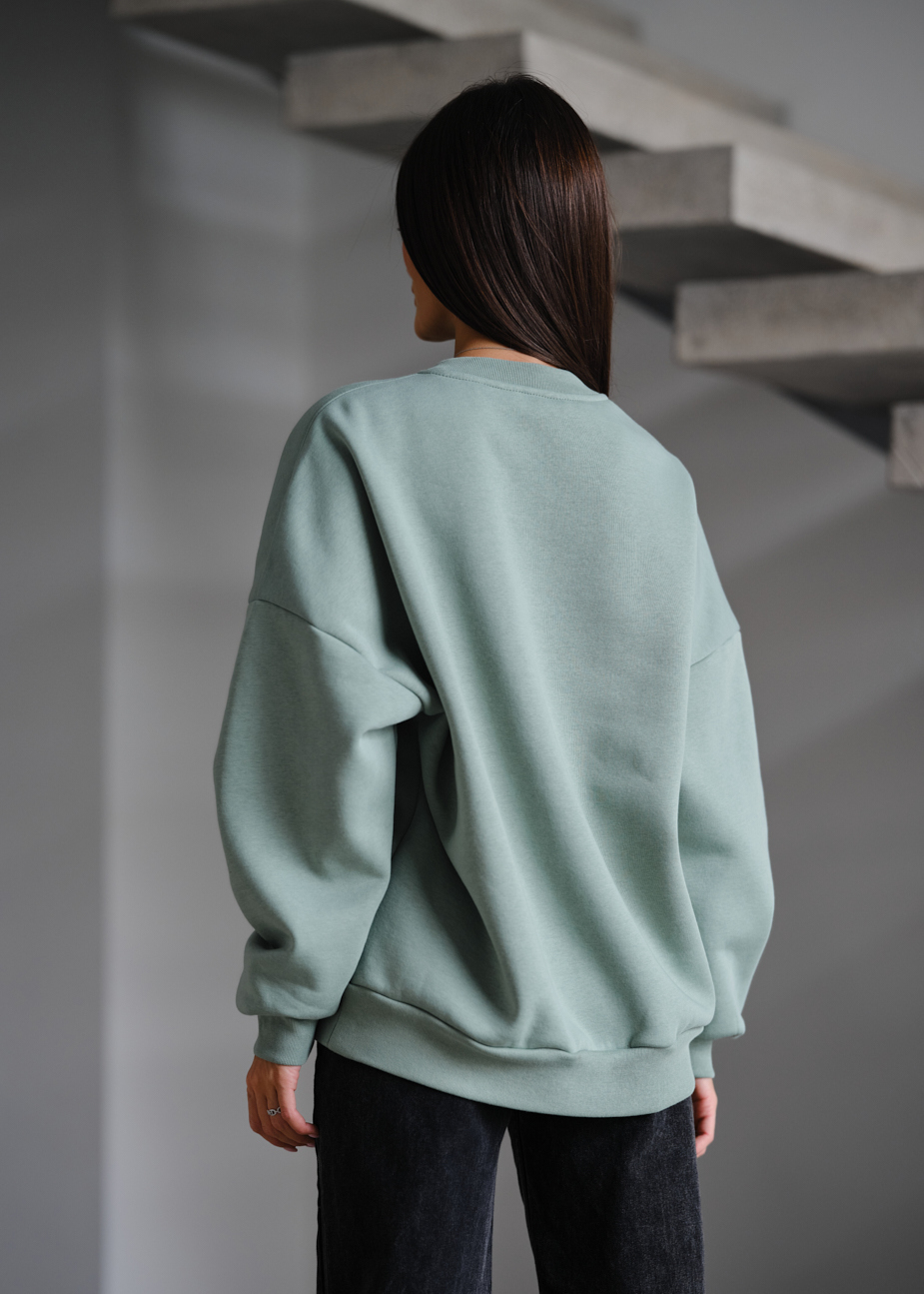 Bluza damska Staff mint oversize fleece