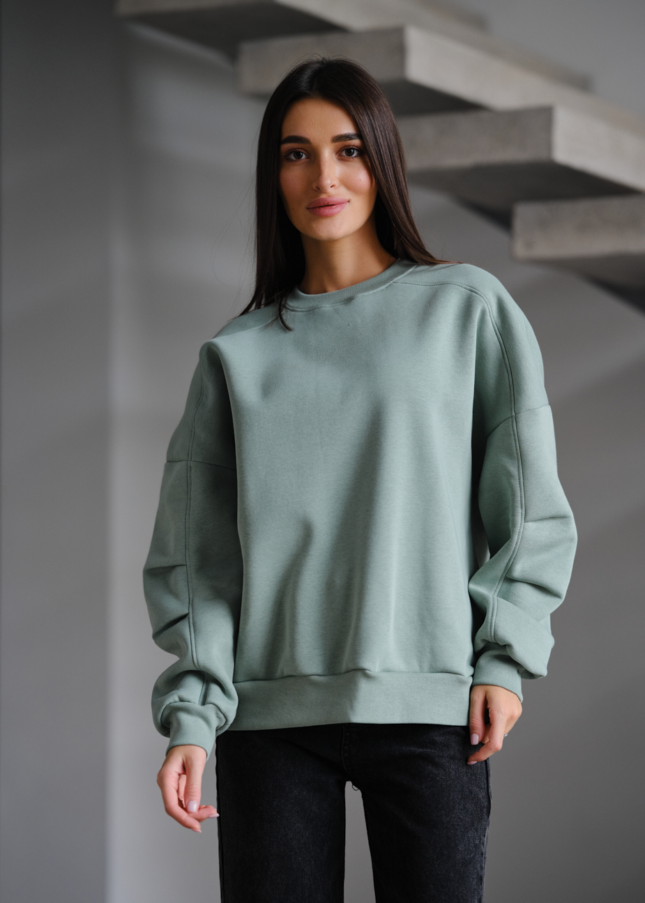 Bluza damska Staff mint oversize fleece