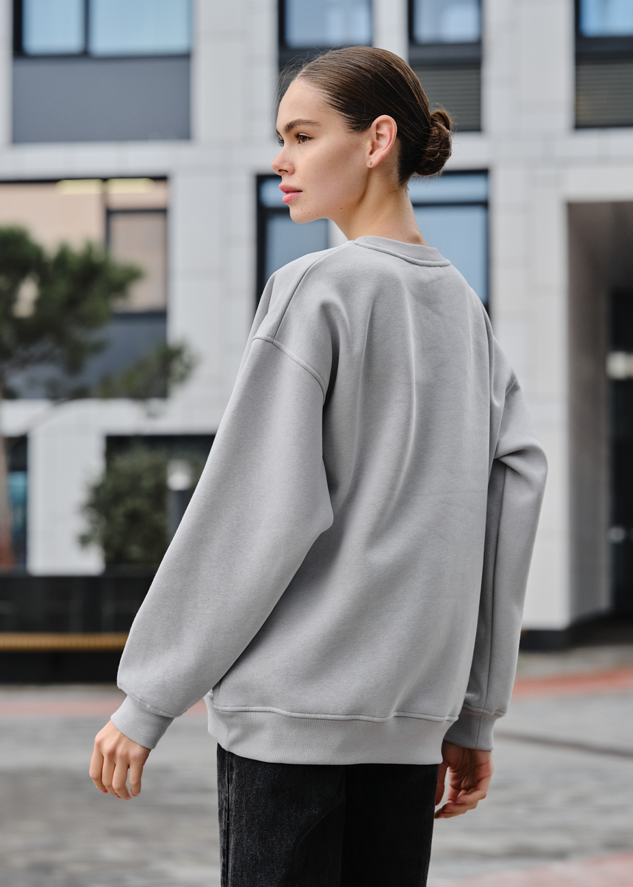 Bluza damska Staff fa gray oversize fleece