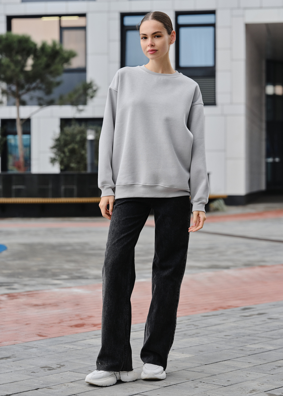 Bluza damska Staff fa gray oversize fleece