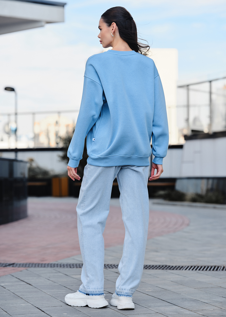 Bluza damska Staff fa light blue oversize fleece