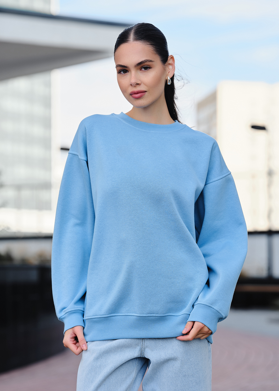 Bluza damska Staff fa light blue oversize fleece