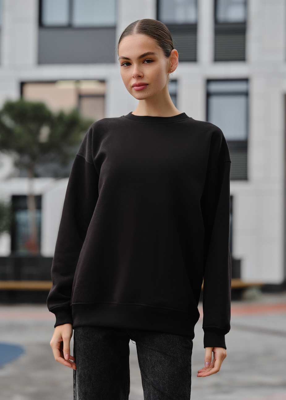 Bluza damska Staff fa black oversize fleece