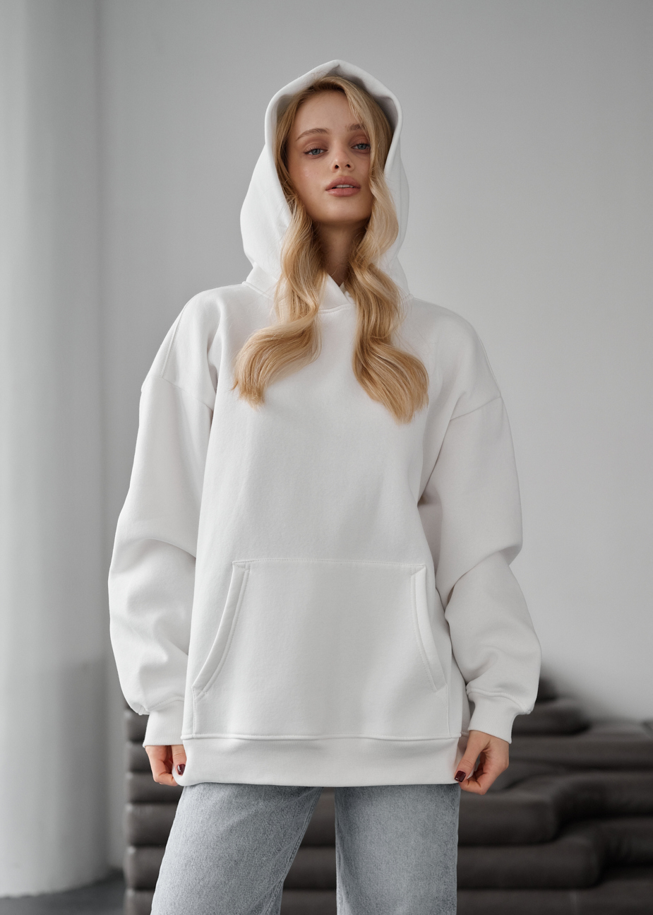 Damska bluza Staff miv white oversize fleece