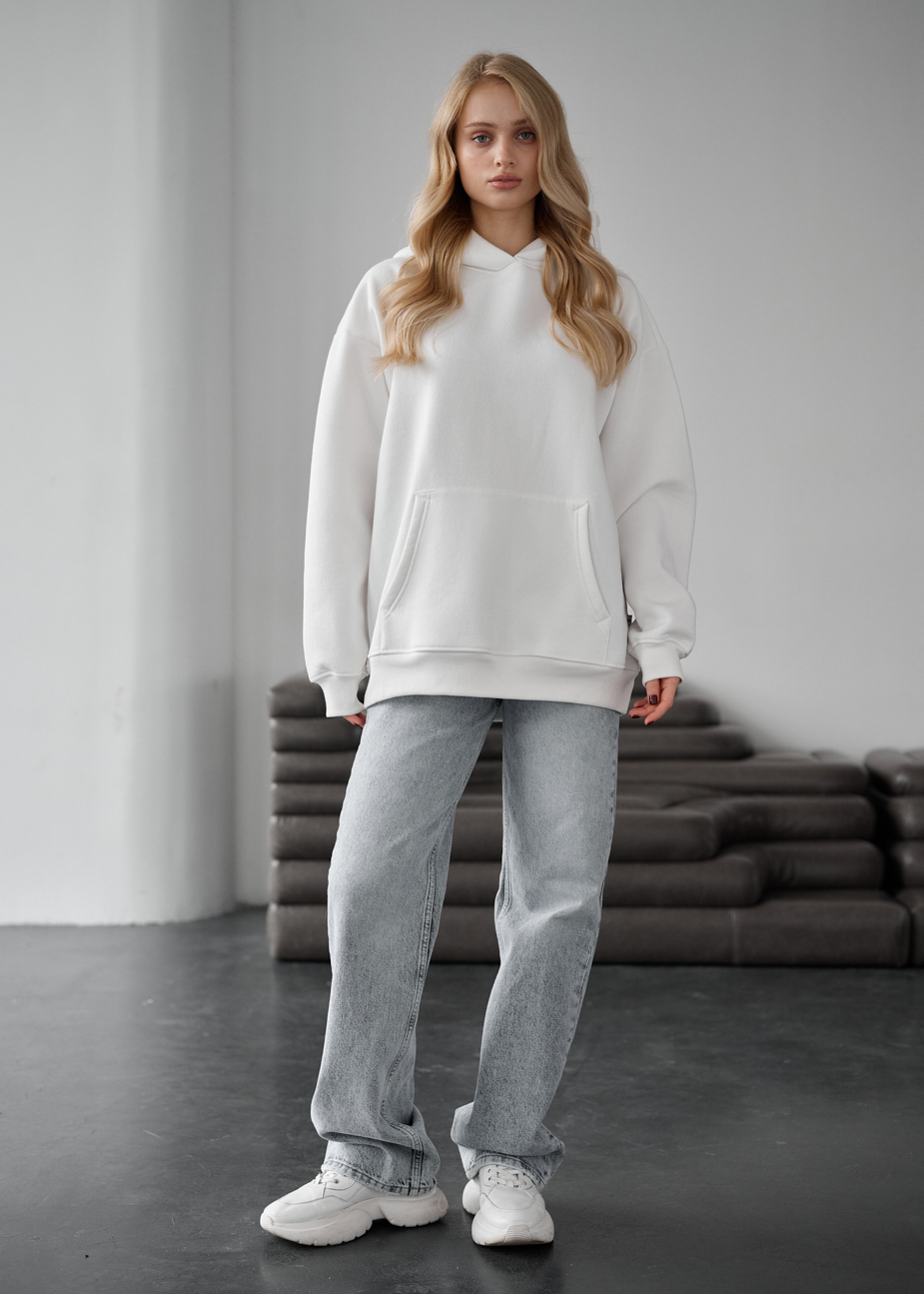 Damska bluza Staff miv white oversize fleece