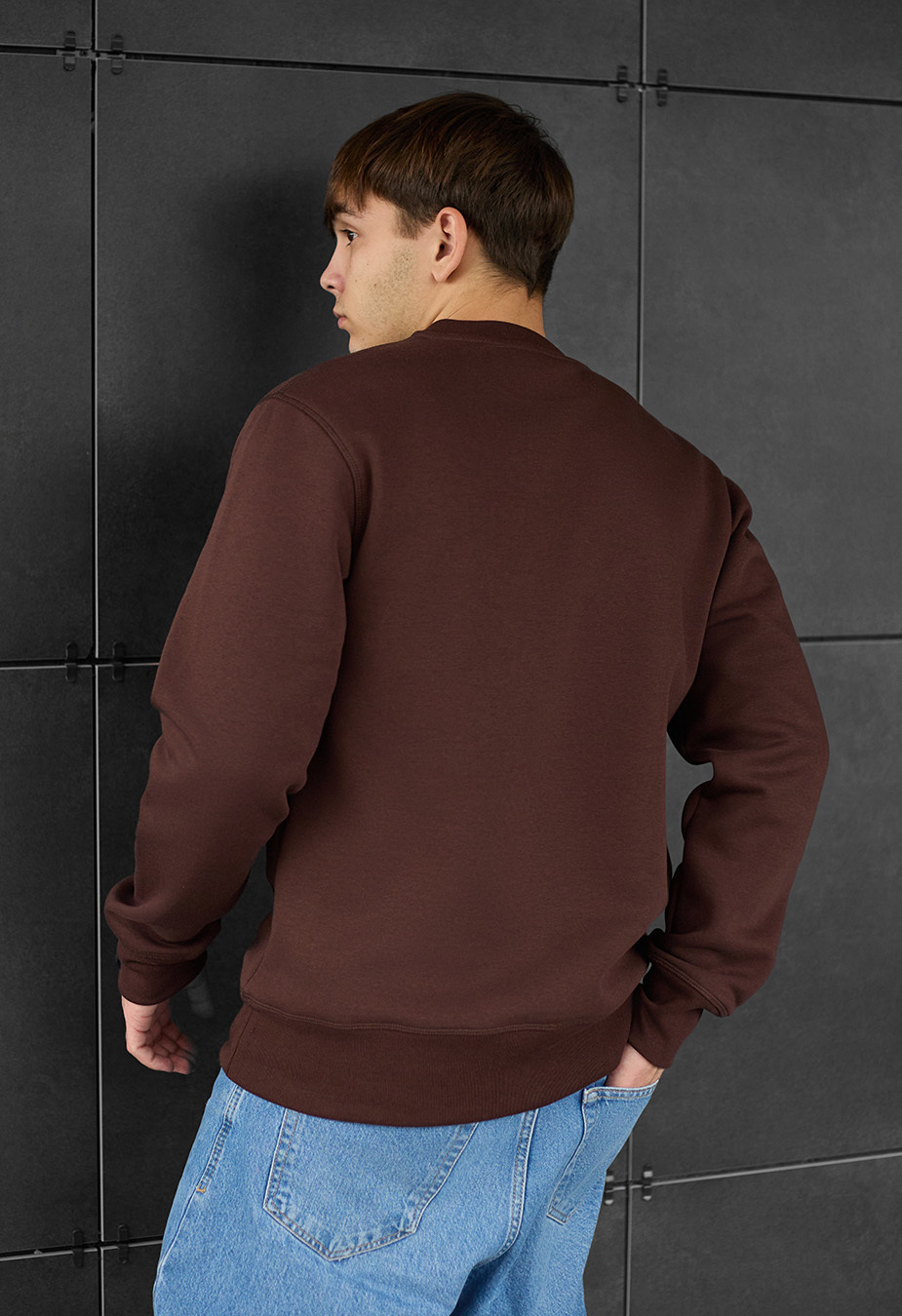 Bluza Staff brown basic fleece