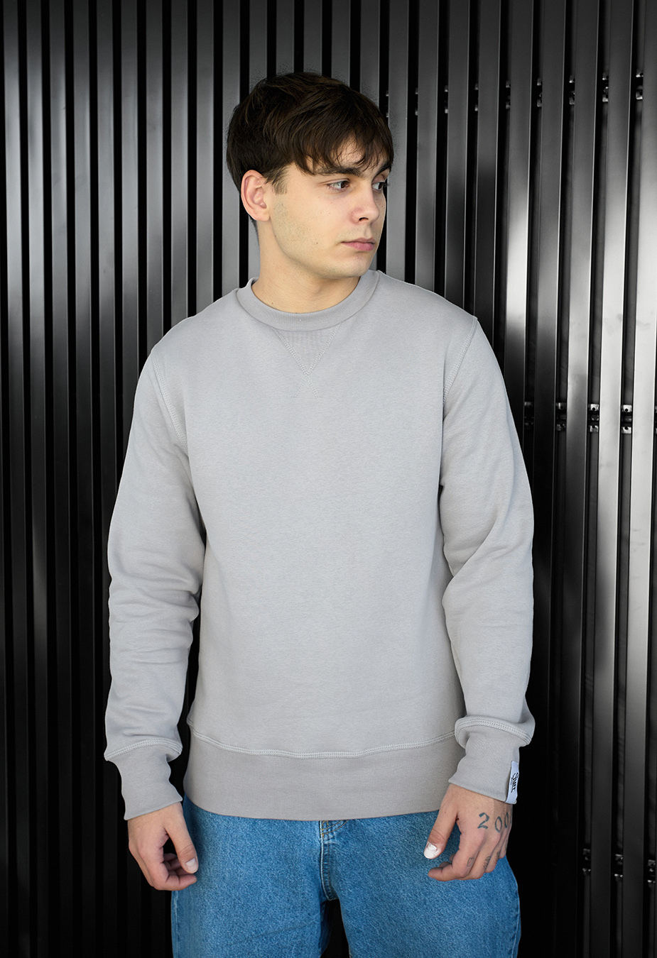 Bluza Staff light gray basic fleece