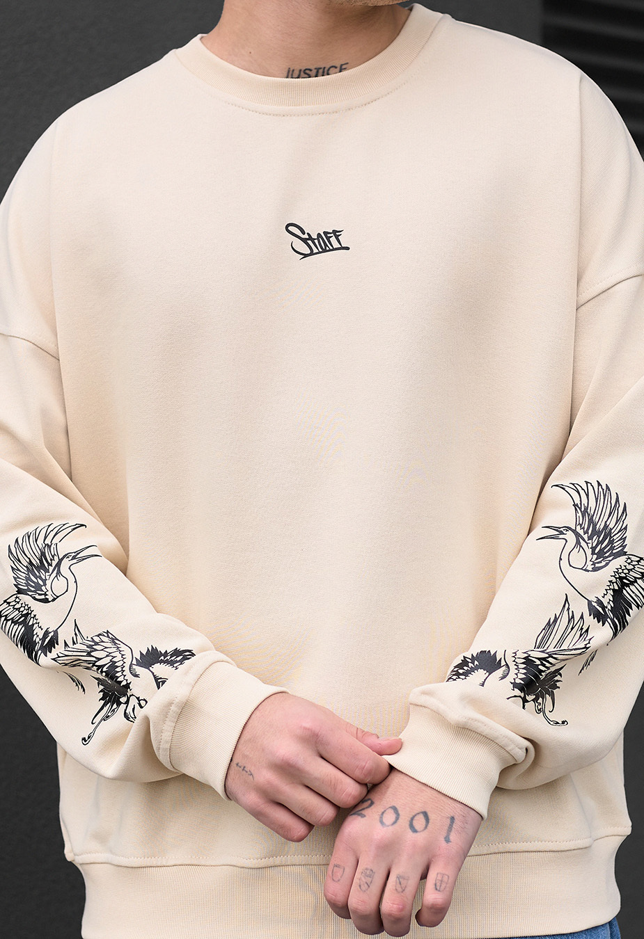 Bluza Staff logo & stork oversize