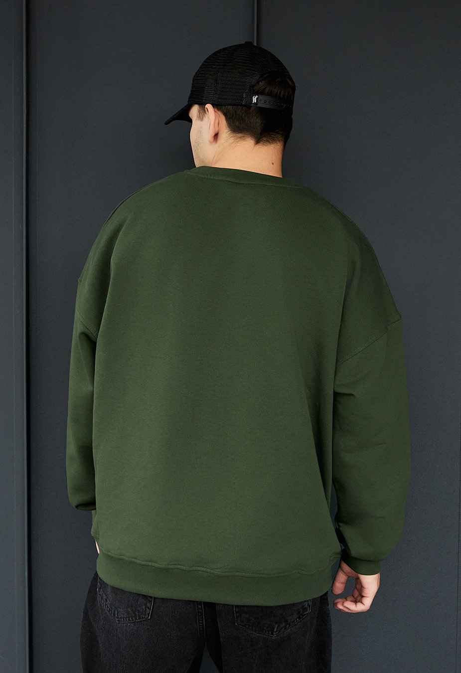 Bluza Staff green basic oversize