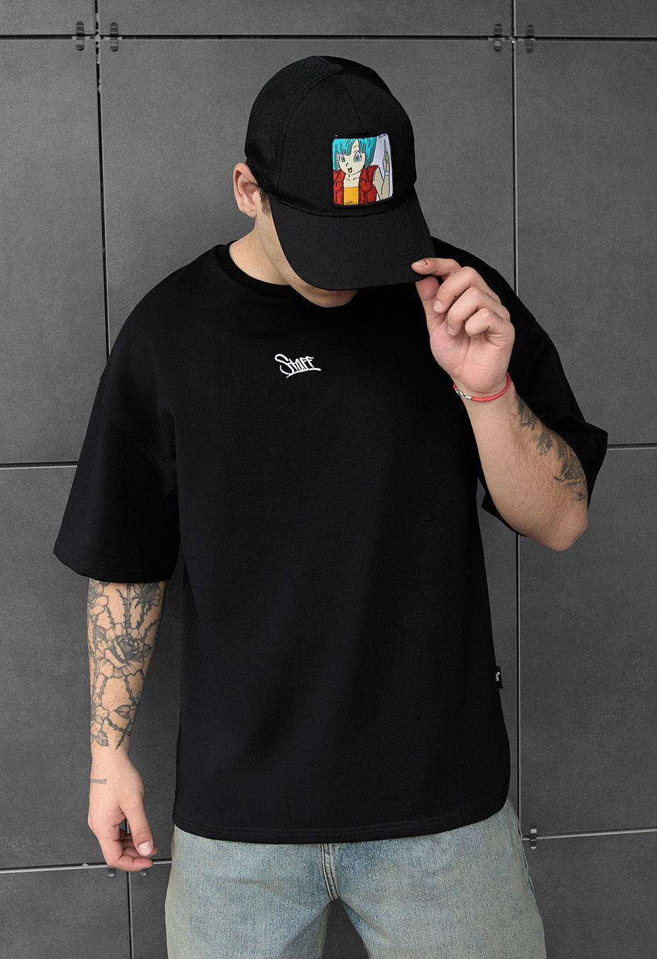Koszulka Staff logo black oversize premium