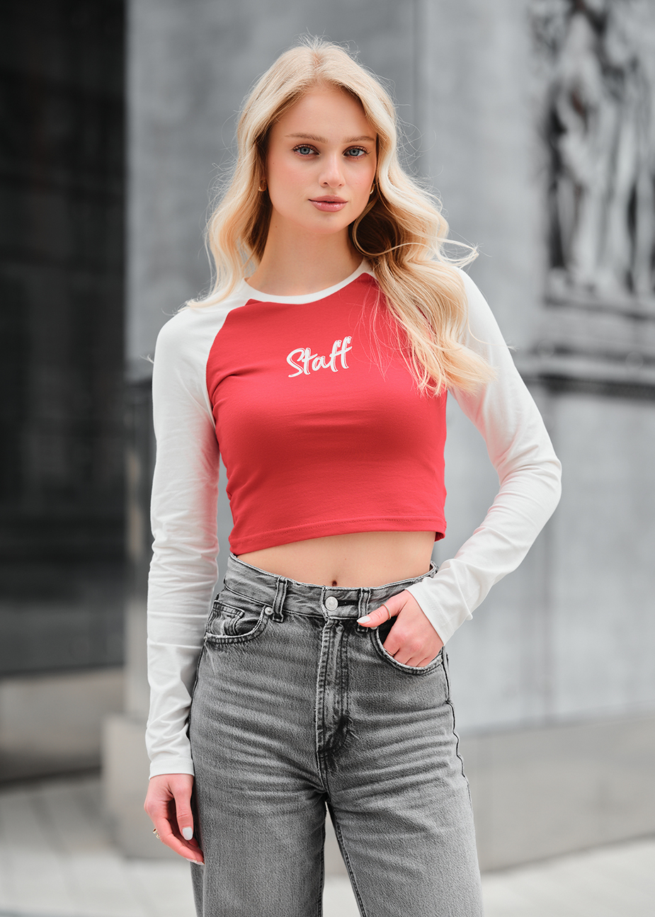 Top damski Staff flo logo red