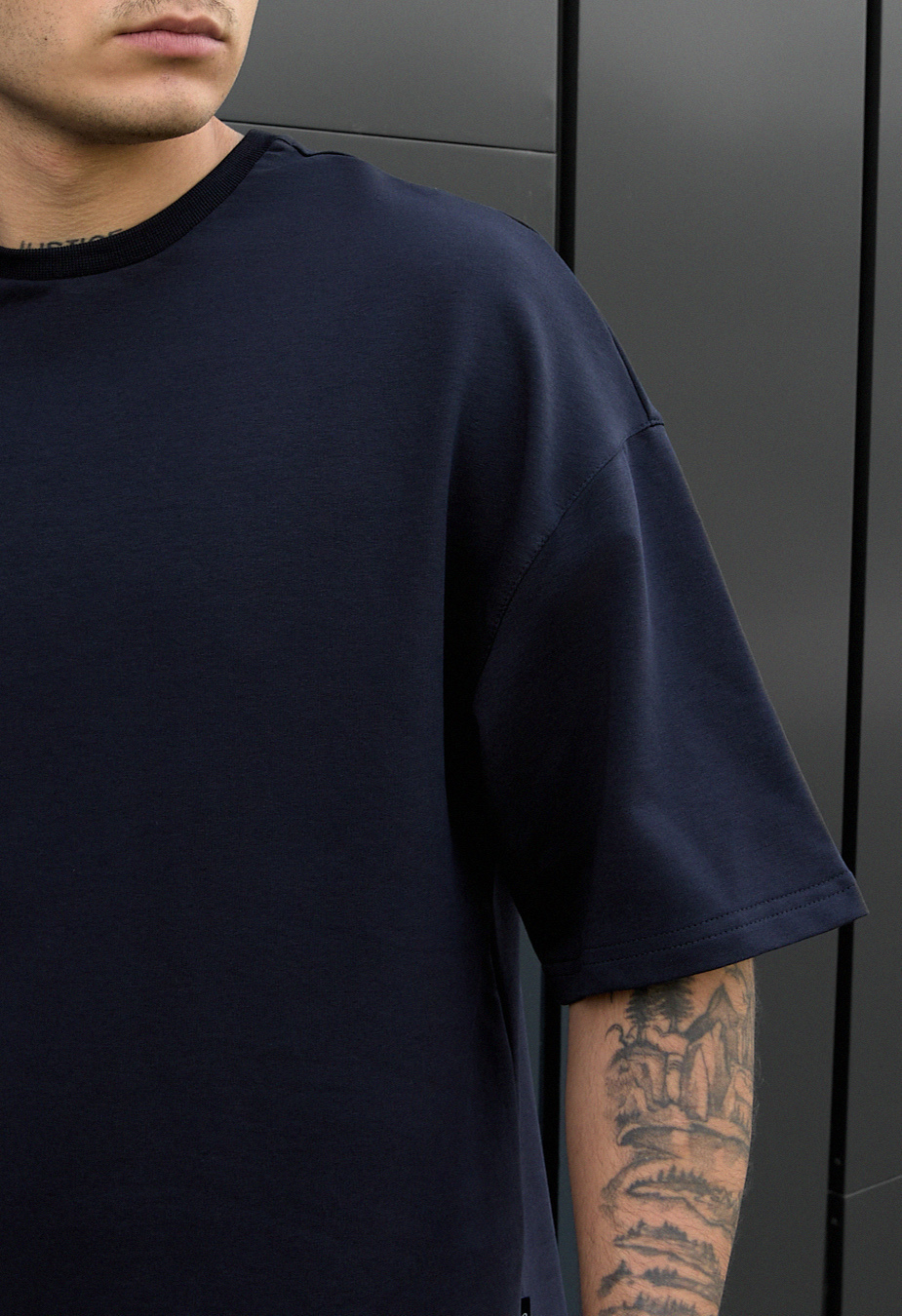 Koszulka Staff navy oversize premium