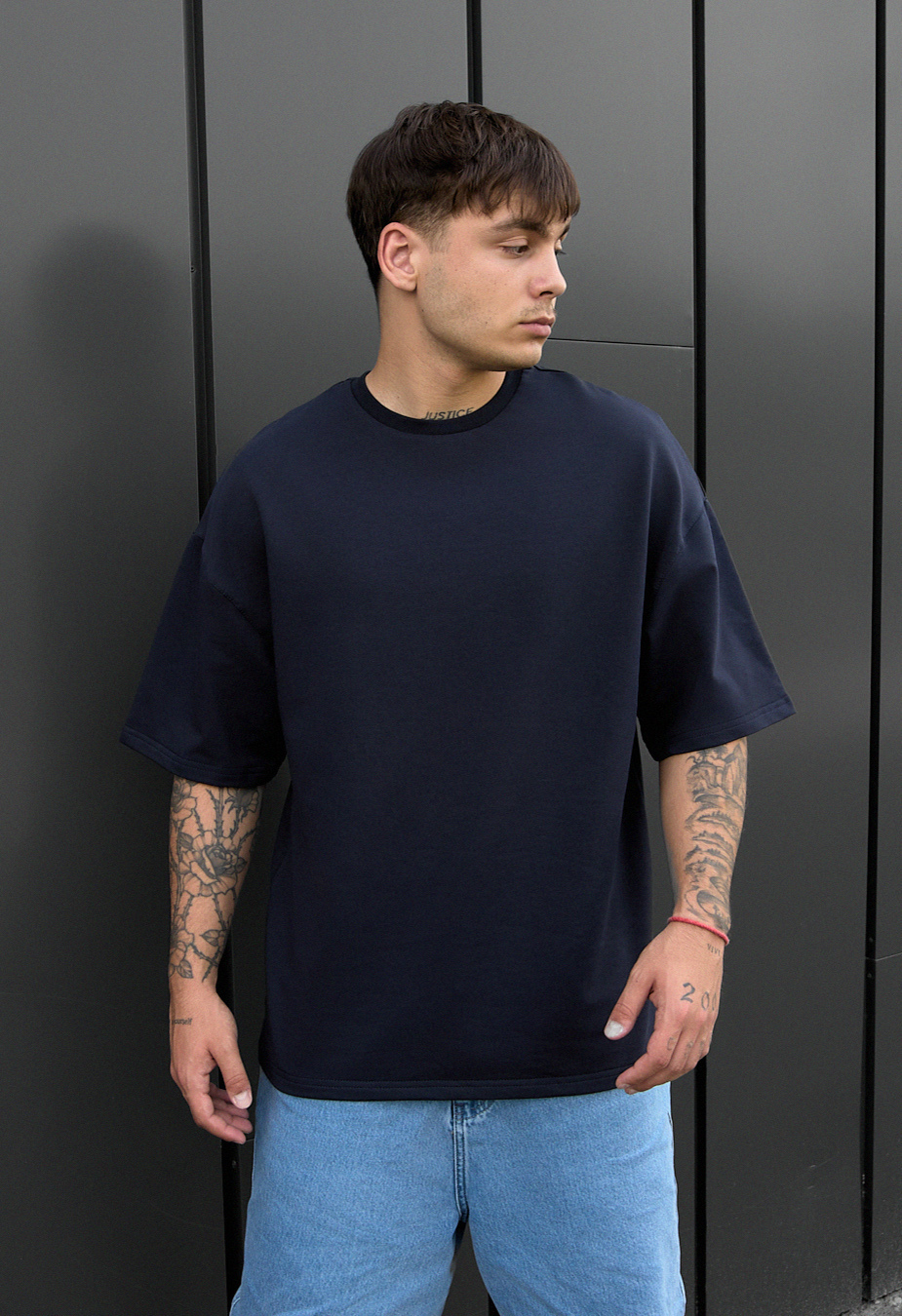 Koszulka Staff navy oversize premium