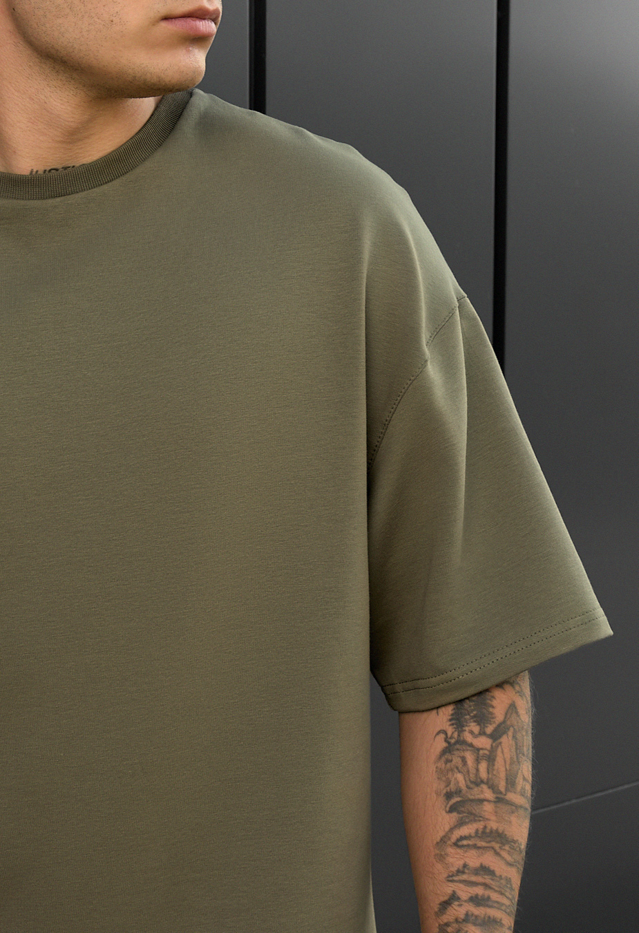 Koszulka Staff khaki oversize premium