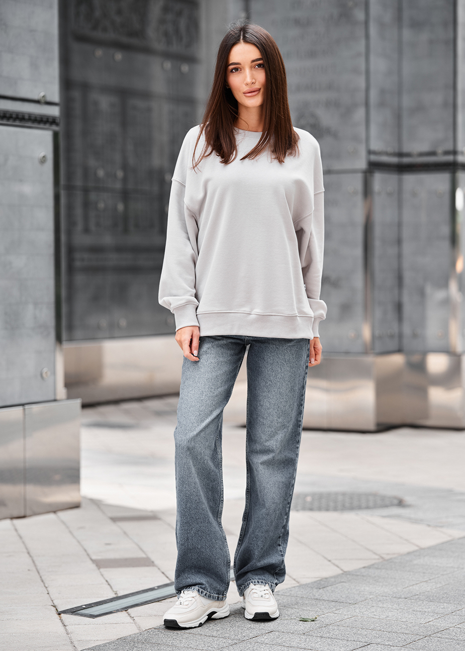 Bluza Staff s light gray oversize