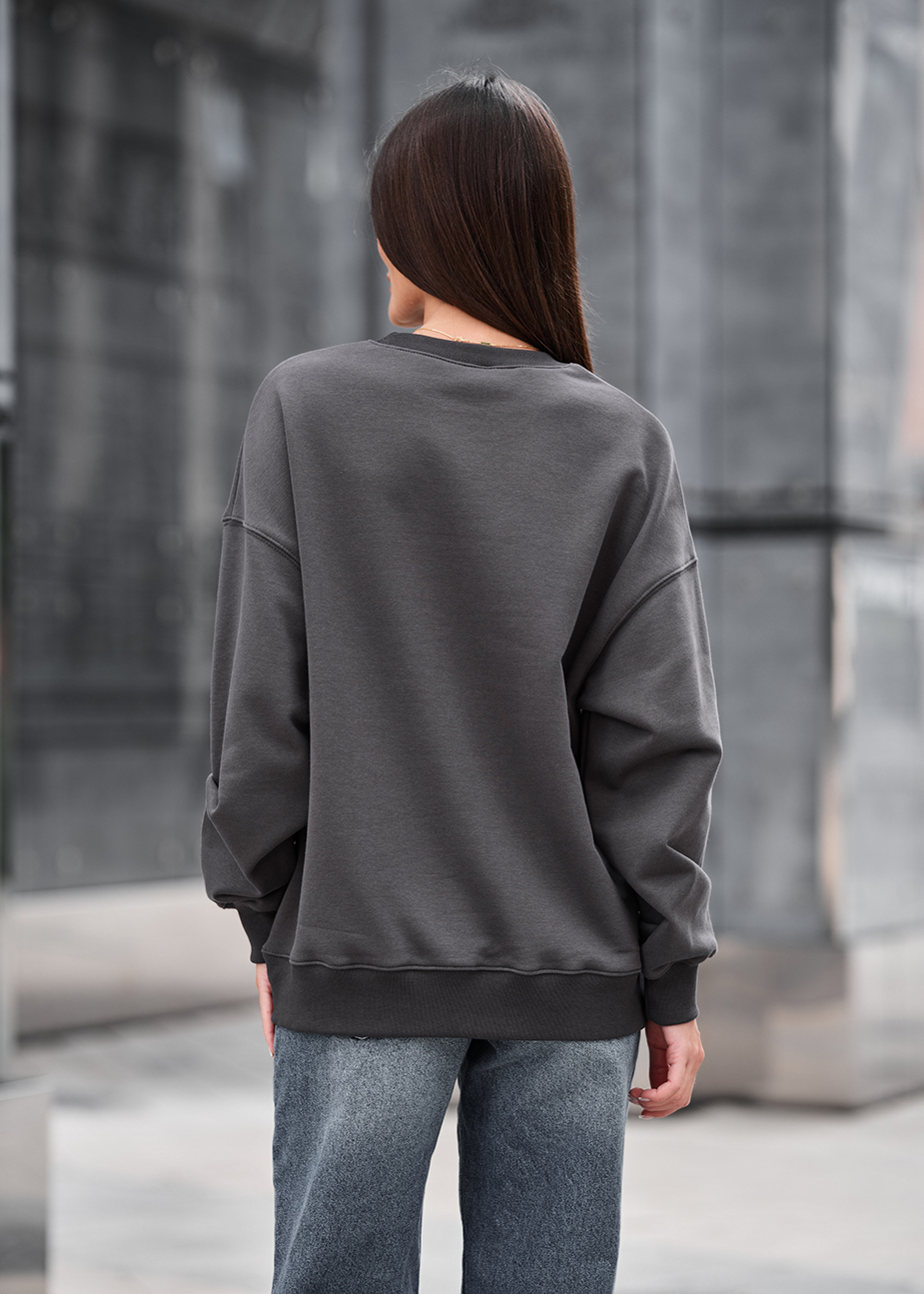 Bluza Staff s dark gray oversize