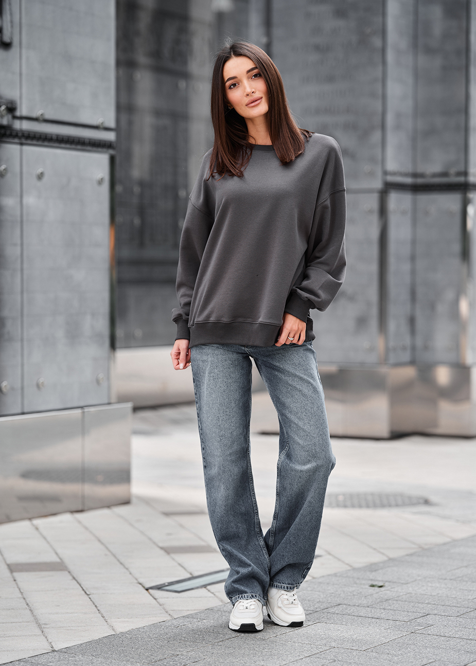 Bluza Staff s dark gray oversize
