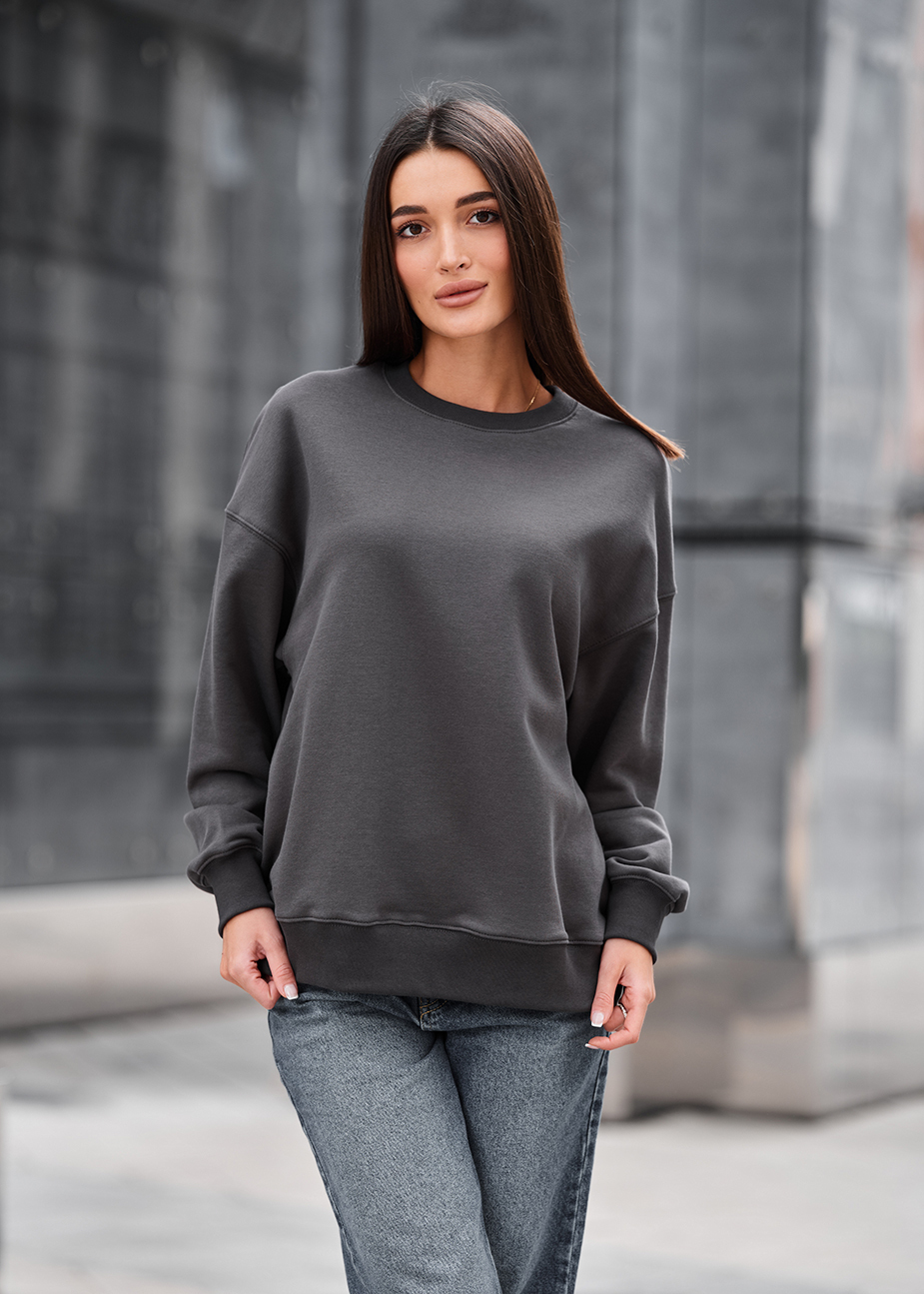Bluza Staff s dark gray oversize