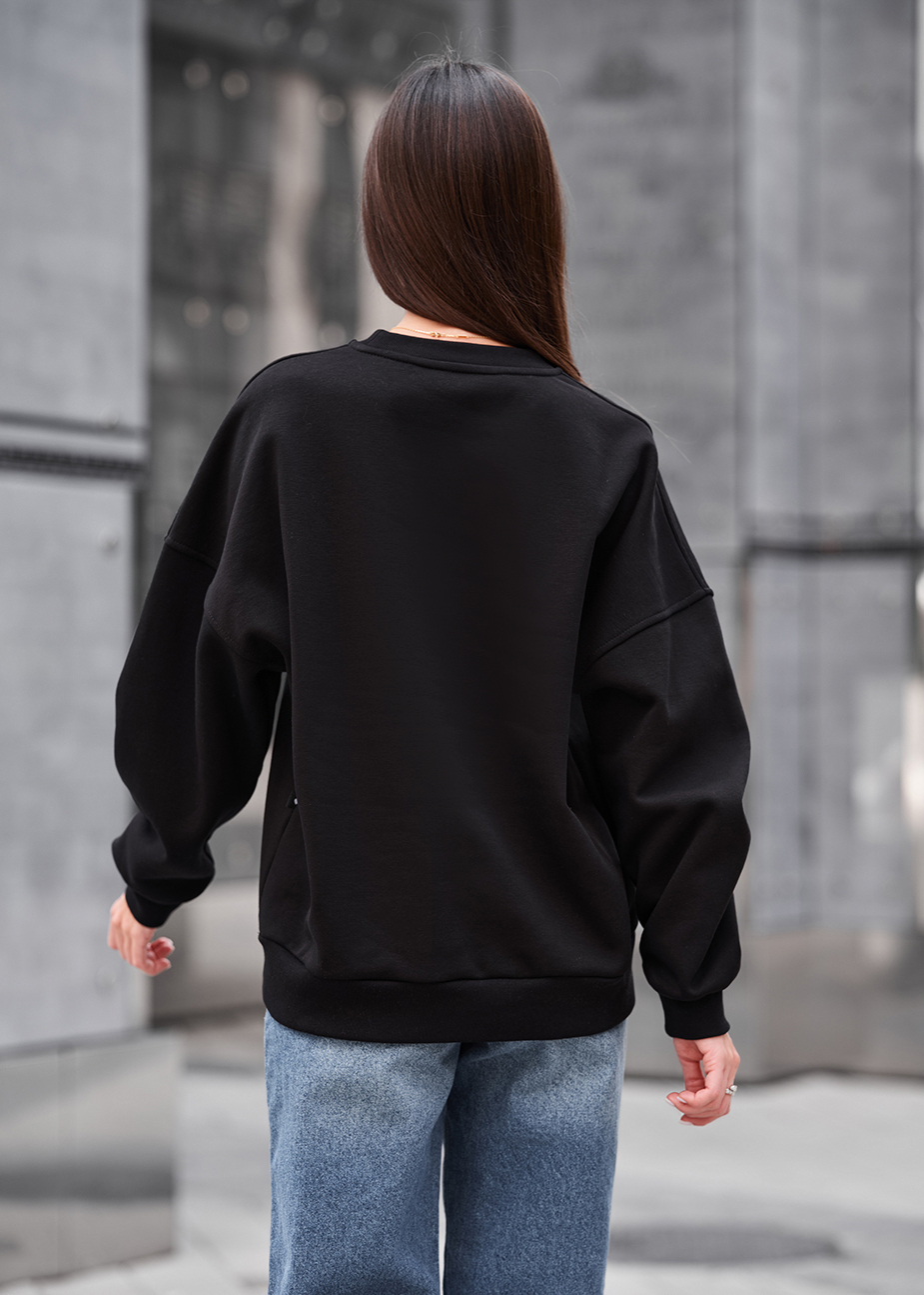 Bluza Staff black oversize fleece
