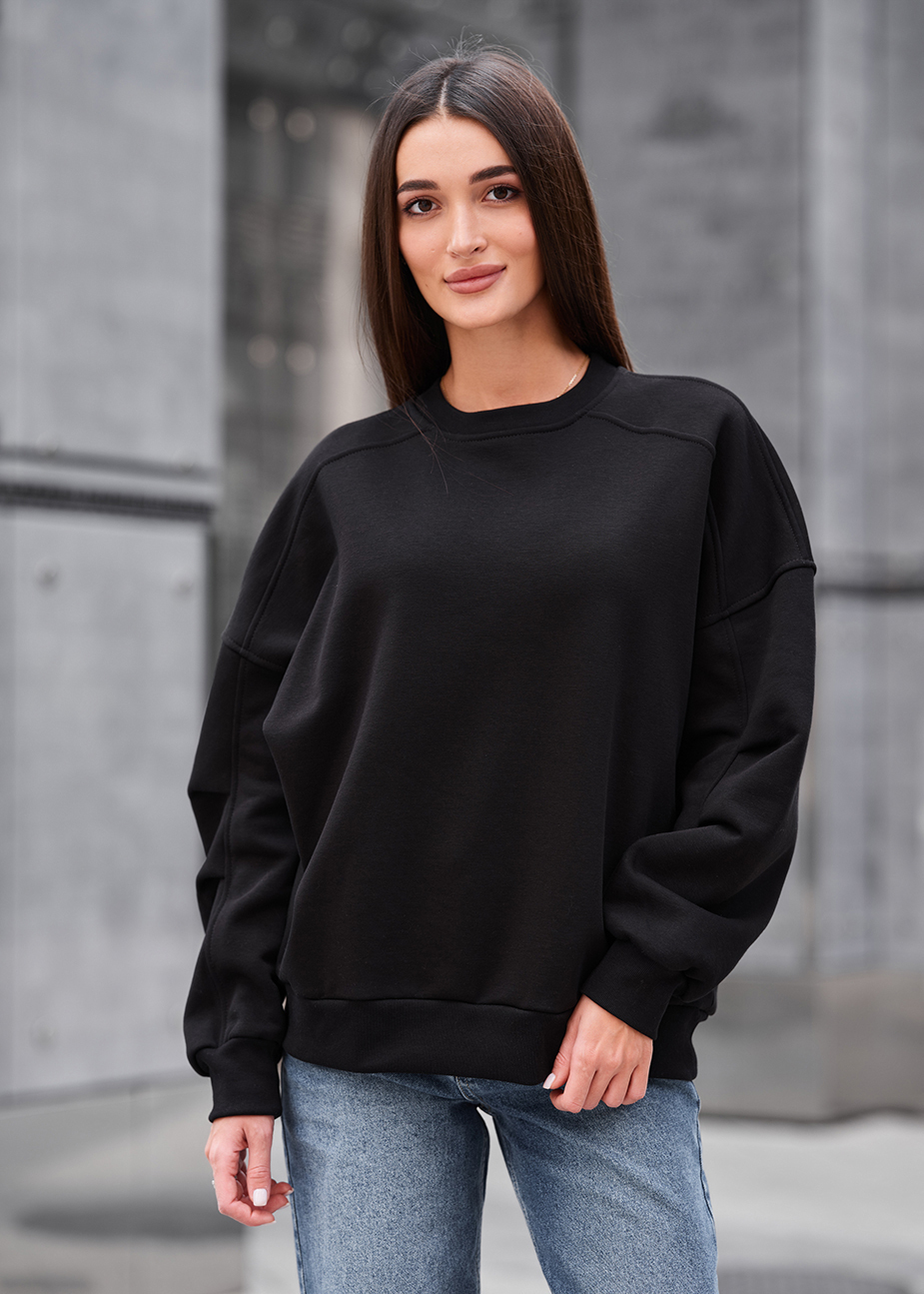 Bluza Staff black oversize fleece