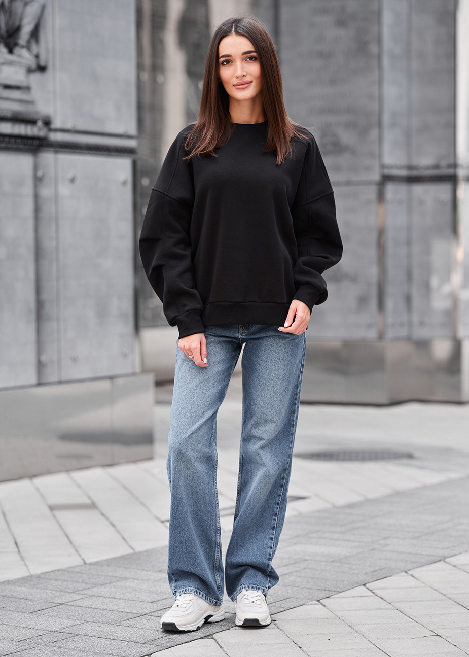 Bluza Staff black oversize fleece