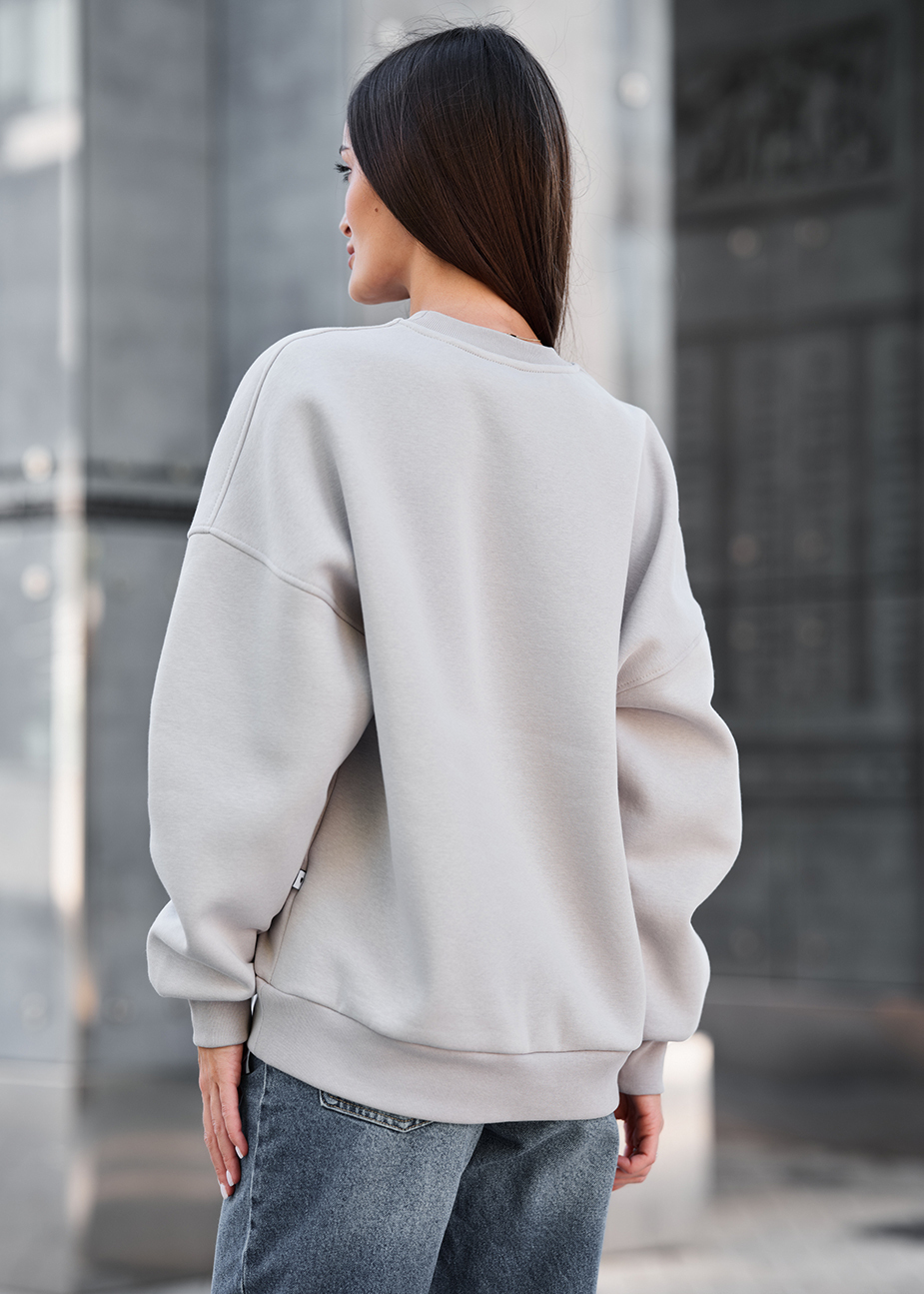 Bluza Staff light gray oversize fleece