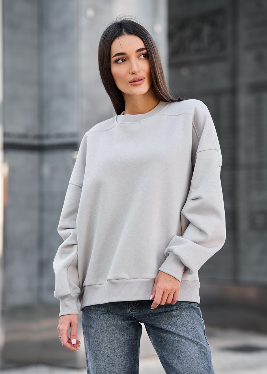 Bluza Staff light gray oversize fleece