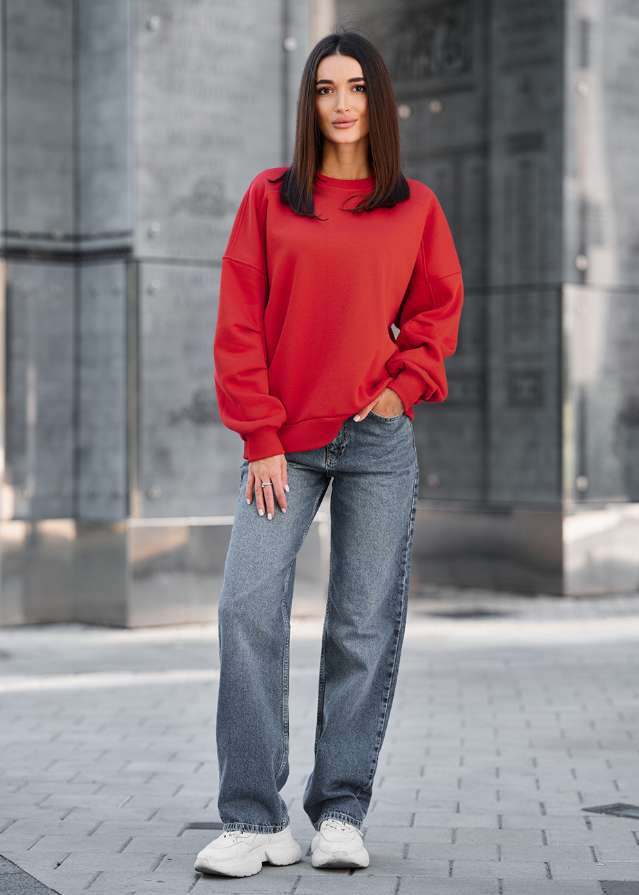 Bluza Staff red oversize fleece