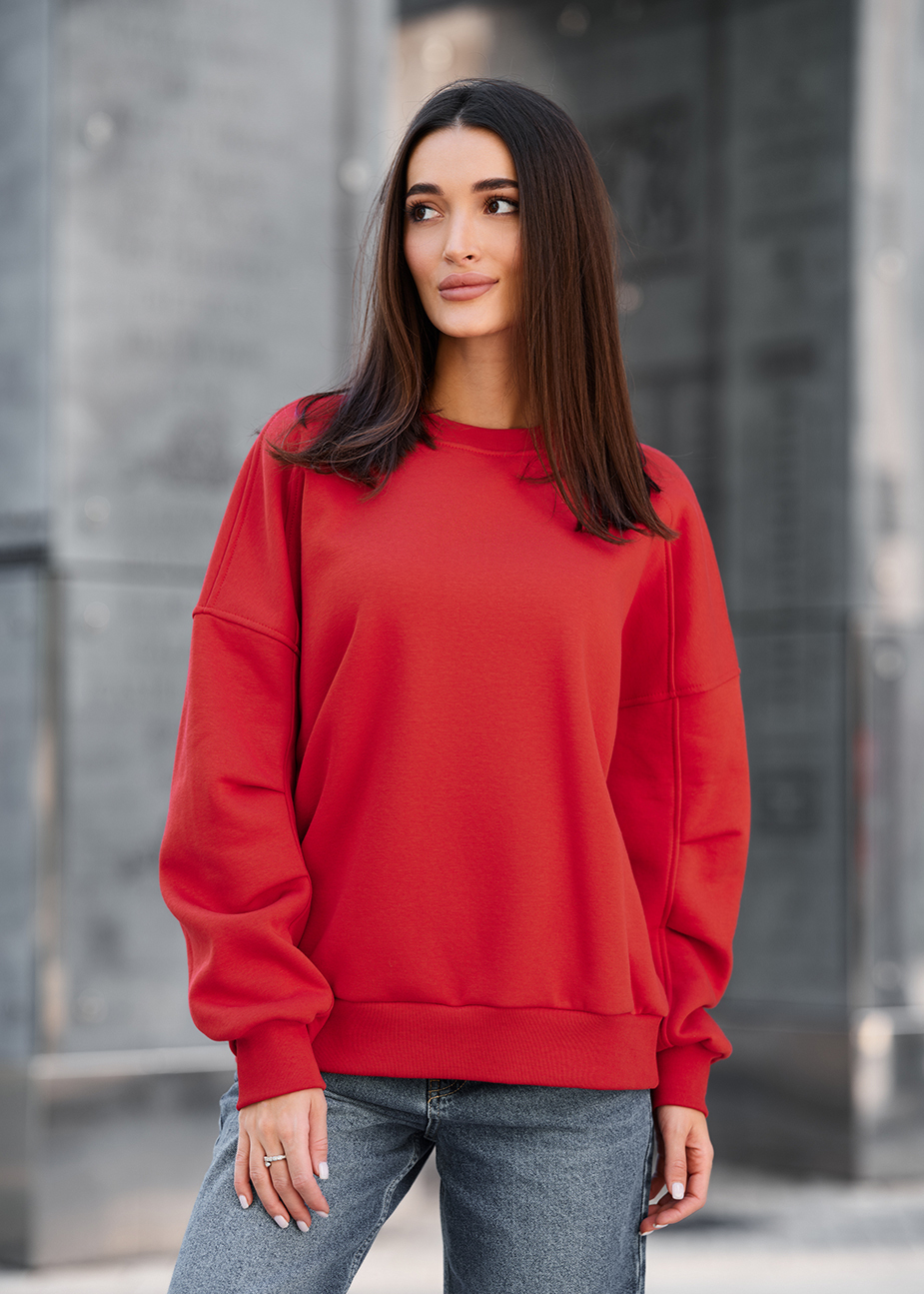 Bluza Staff red oversize fleece