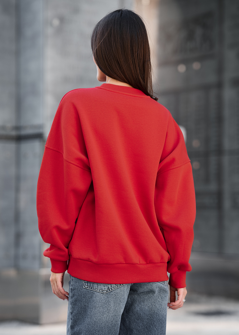 Bluza Staff red oversize fleece