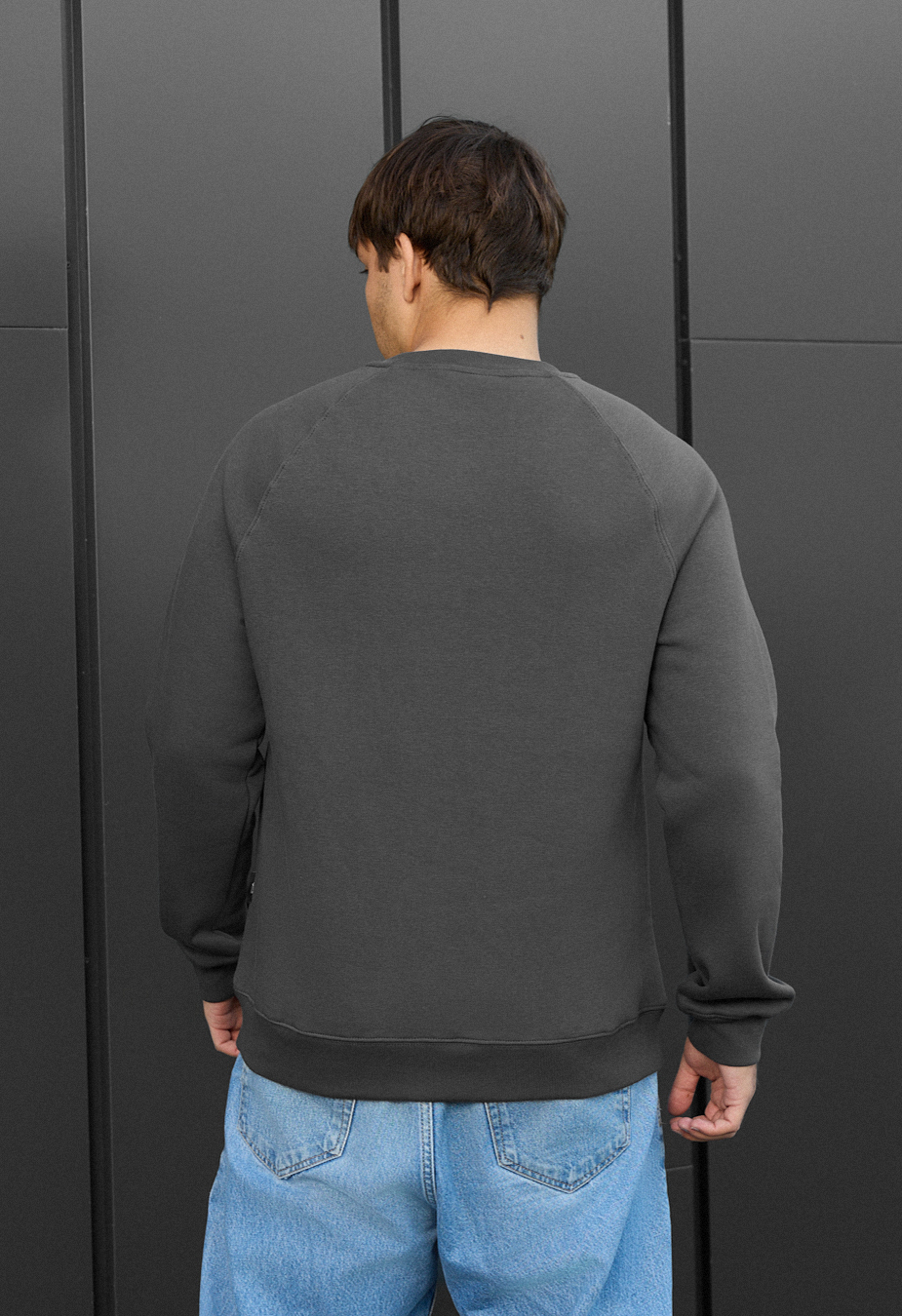 Bluza Staff dark gray logo fleece