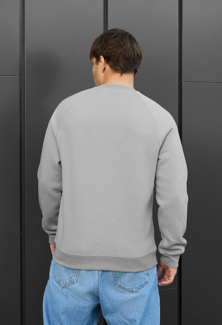 Bluza Staff light gray logo fleece