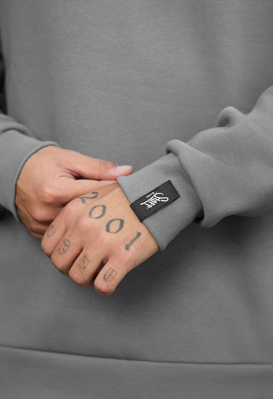 Bluza Staff gray basic fleece